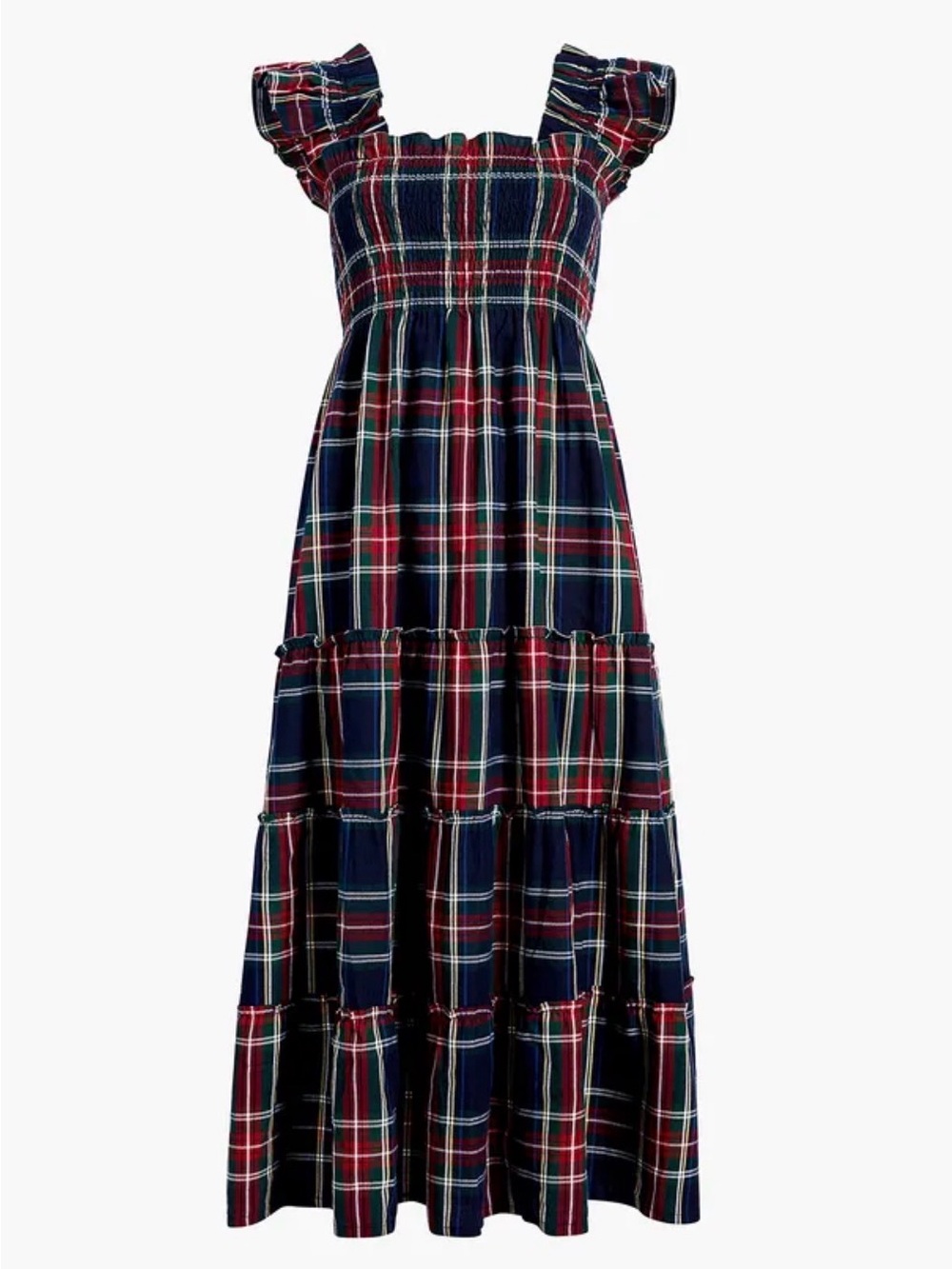 Rare Hill House Home Ellie Nap Dress in Navy Tartan - XS